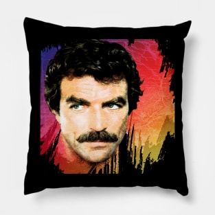 Tom Selleck-Retro 80s Aesthetic Design Pillow