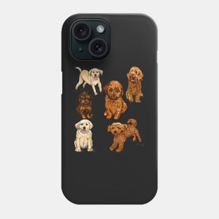 puppy, puppies, lots of puppies! cute cavalier king charles spaniel, Labrador and cavapoochon Phone Case