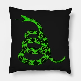 Dont tread on me | Rattlesnake | Safety Orange Pillow