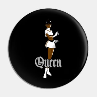 Anime Queen Brown Girl With sword Pin