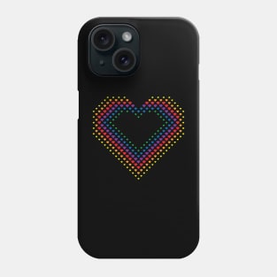 Halftone Heart Shaped Dots Rainbow Color Phone Case