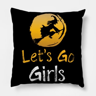 Funny Witch Broomstick Girls Women Gift Pillow