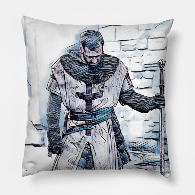 Templar Knight Pillow by Naumovski