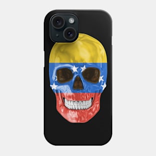 Venezuela Flag Skull - Gift for Venezuelan With Roots From Venezuela Phone Case