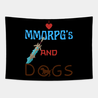 I Love Mmorpg's And Dogs Tapestry