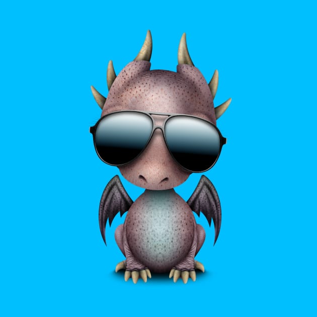 Baby Dragon Wearing Sunglasses by jeffbartels