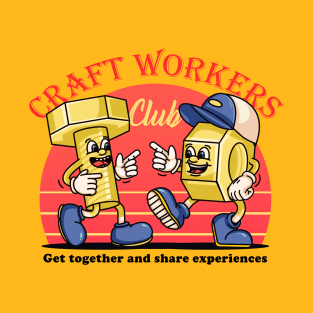 Craft workers club, bolts and nuts chatting intimately T-Shirt