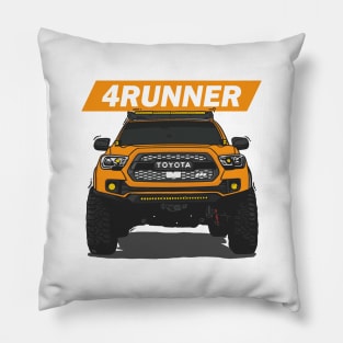 4Runner Toyota Front View - Orange Pillow