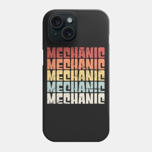 Retro Distressed MECHANIC Text Phone Case