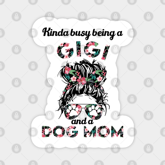 Promoted to gigi and dog mom gift . Perfect present for mother dad friend him or her Magnet by SerenityByAlex