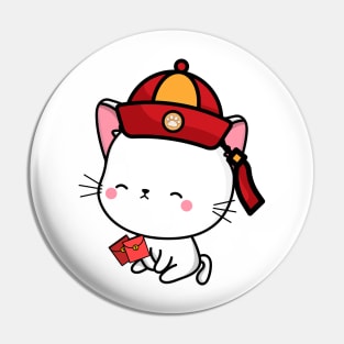 Angora Cat Lunar new year Pin