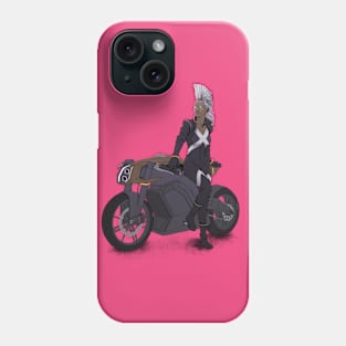 Mohawk Woman On Motorcycle Phone Case