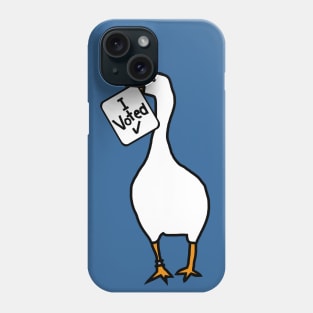 Goose with Stolen I Voted Sign Phone Case