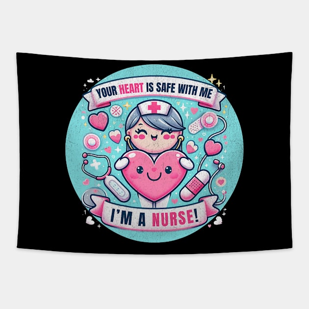 Valentine IMCU Nurse - Heartwarming Care _ Love Tee Tapestry by Neldy