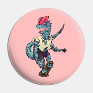 Dilophosaurus Skates Pin