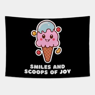 Ice Cream Smile and Scoop of Joy Tapestry