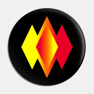 Yellow-Red Diamonds Pin