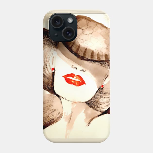 Mysterious Woman 004 Phone Case by Maltez