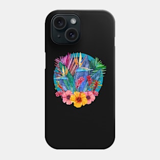 Tropical Bird of Paradise Bouquet Phone Case