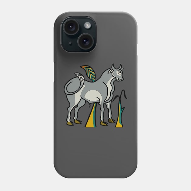 Happy Libyan bull Phone Case by Mosaicblues