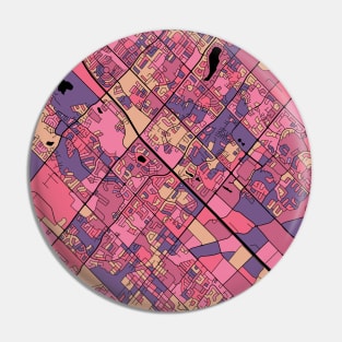 Brampton Map Pattern in Purple & Pink Pin