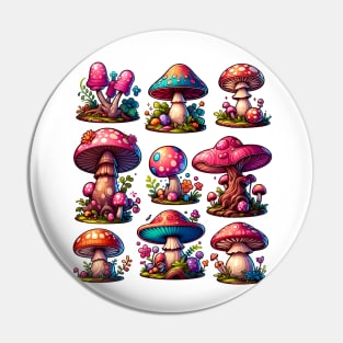 Enchanted Forest of Magic Mushrooms Pin