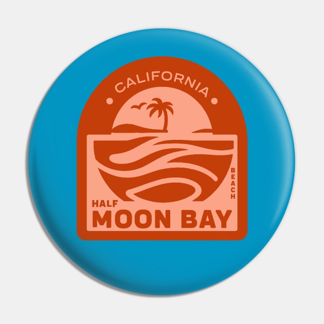 Half Moon Bay Badge Pin by Alexander Luminova