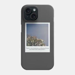 White flowers polaroid Phone Case