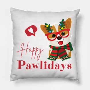 Happy pawlidays Pillow