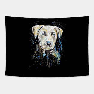 Black Labrador Portrait Tapestry