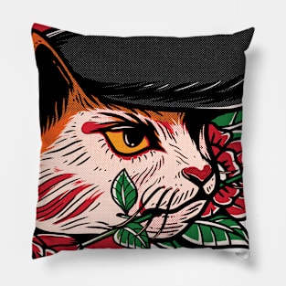 Rockabilly Cat Pillow