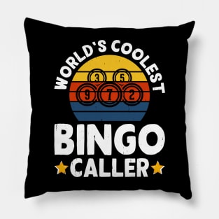 World's Coolest Bingo Caller T shirt For Women Pillow