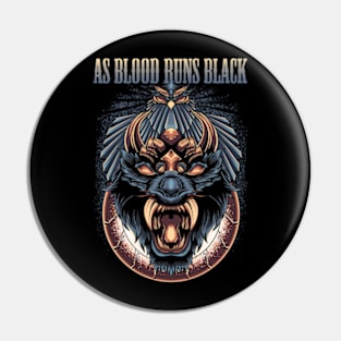 AS BLOOD RUNS BLACK BAND Pin