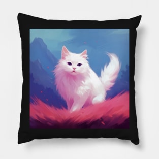 A Bundle of Fluff: The Cutest White Cat Moments Pillow