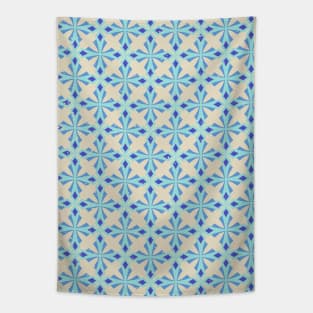 Geometric Blue Colour Pattern Tapestry