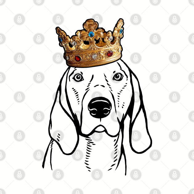 American English Coonhound Dog King Queen Wearing Crown by millersye