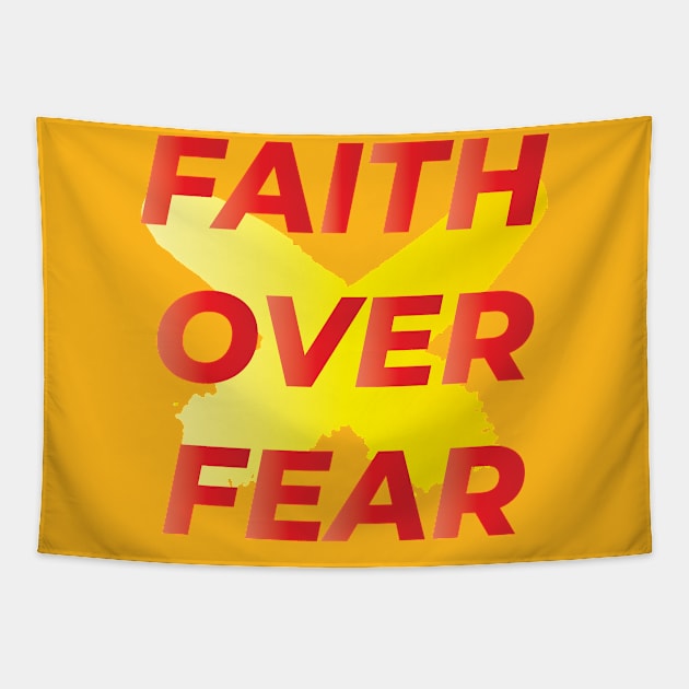 FAITH OVER FEAR || MOTIVATIONAL QUOTE Tapestry by STUDIOVO