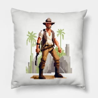 Indiana Jones Pixel Art Pillow