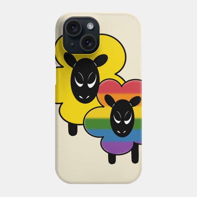 Proud Gay Ally Rainbow sheep Phone Case by Emberpixie