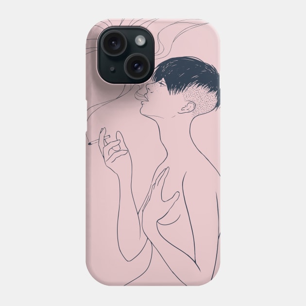 Smoking Phone Case by mikekoubou