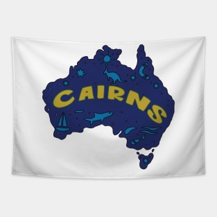 AUSTRALIA MAP AUSSIE CAIRNS Tapestry