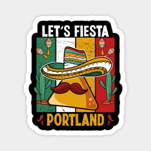 Vintage Lets Fiesta Cinco de Mayo Party Portland Oregon Magnet