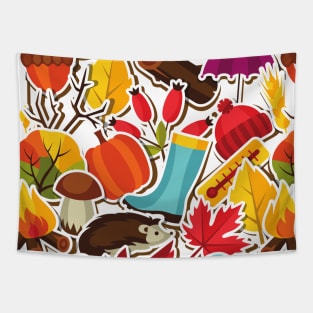 One Of A Kind Fall Autumn Pattern Tapestry