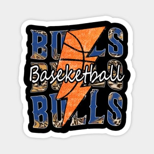 Graphic Basketball Bulls Proud Name Vintage Magnet