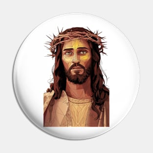 Jesus full color Pin