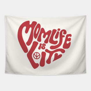Momlife Is Lit Funny Mom Tapestry