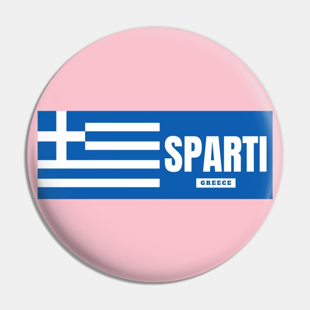 Sparti City with Greek Flag Pin by aybe7elf