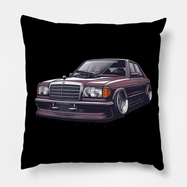Mercedes E Class Pillow by TaevasDesign