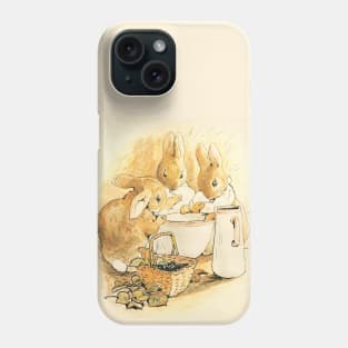 Rabbits and Milk Pudding by Beatrix Potter Phone Case