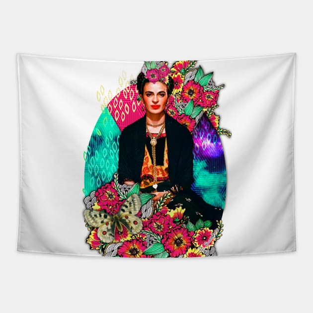 Galaxy Frida Tapestry by jurumple